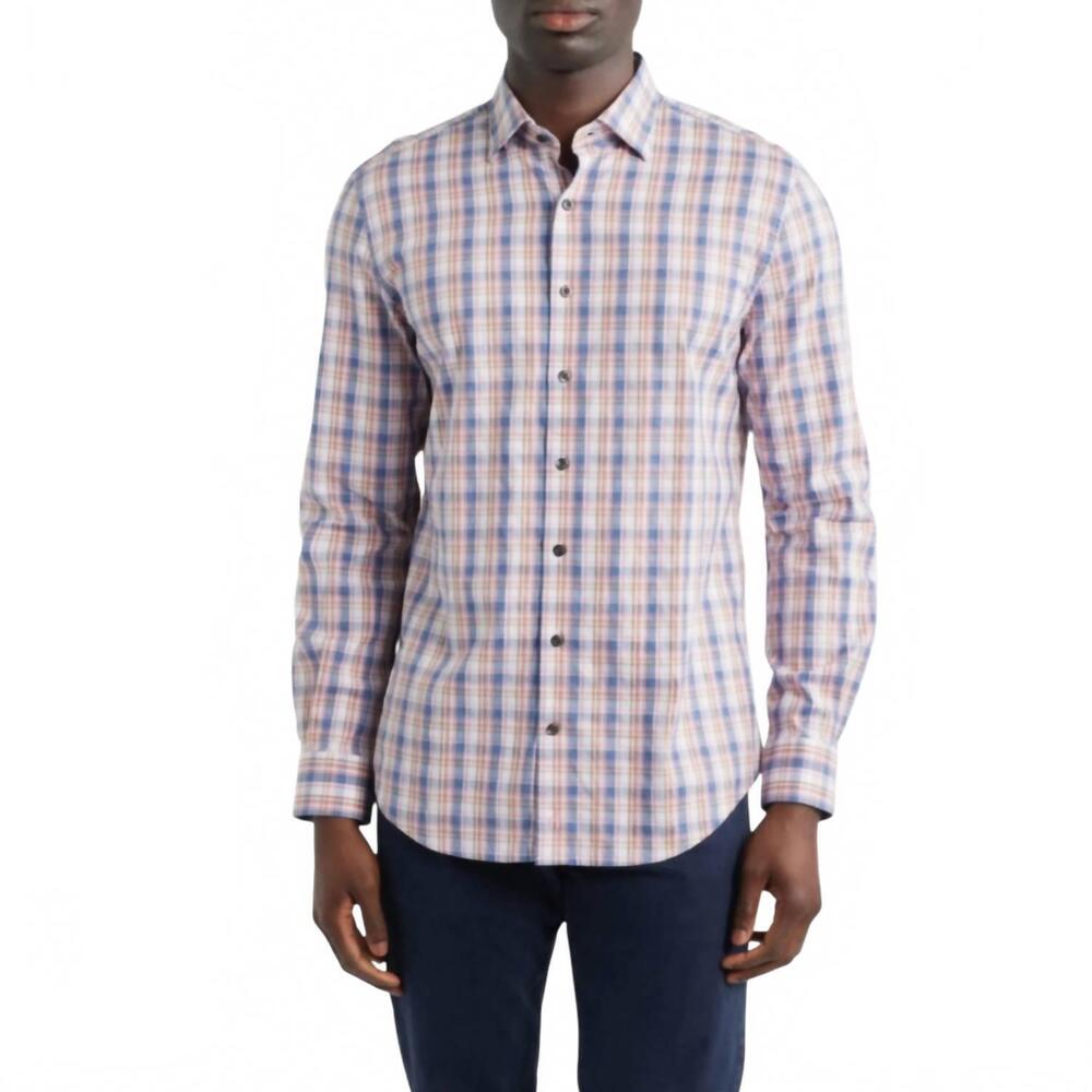 NEW JOHNNIE-O jordi plaid button-up shirt in lollipop